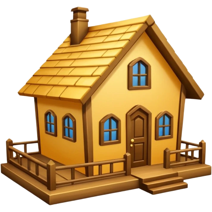 casa pequeña dorada emoji