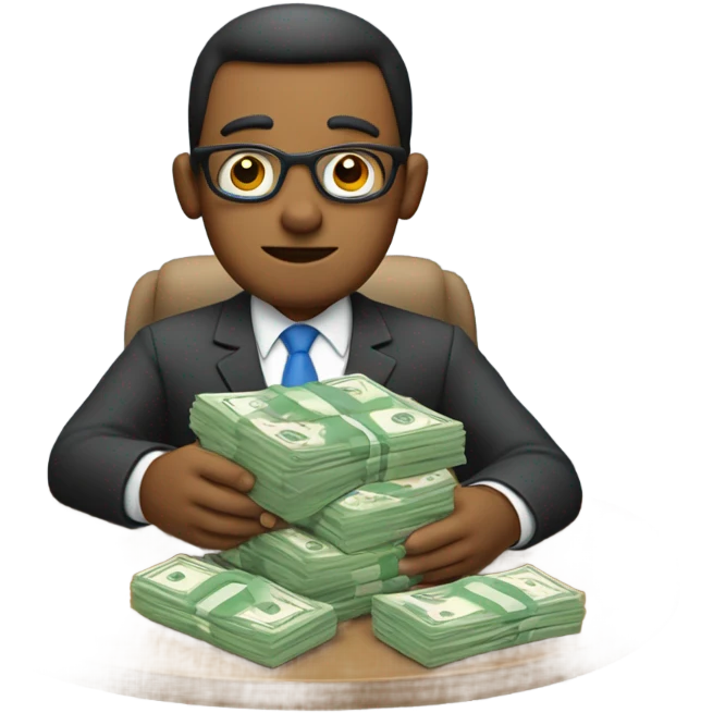 Banker counting money emoji