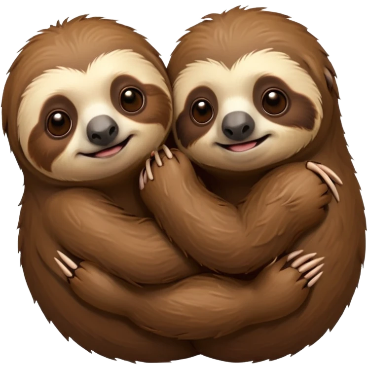 Two sloths love emoji