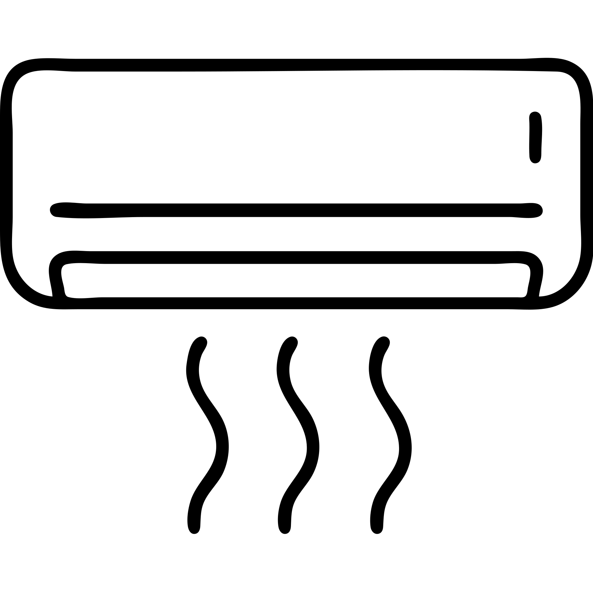 Wall-mounted AC unit with cold air flow lines emoji