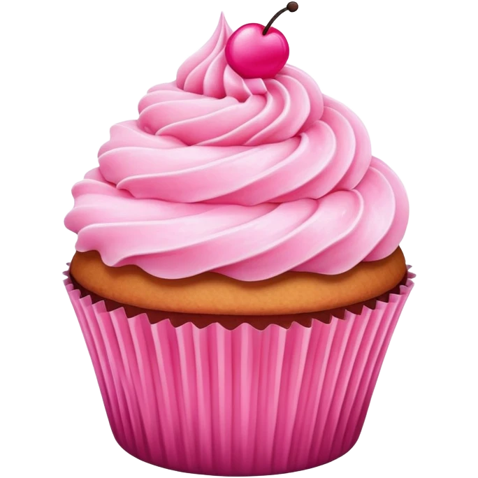 cupcake with pink icing emoji