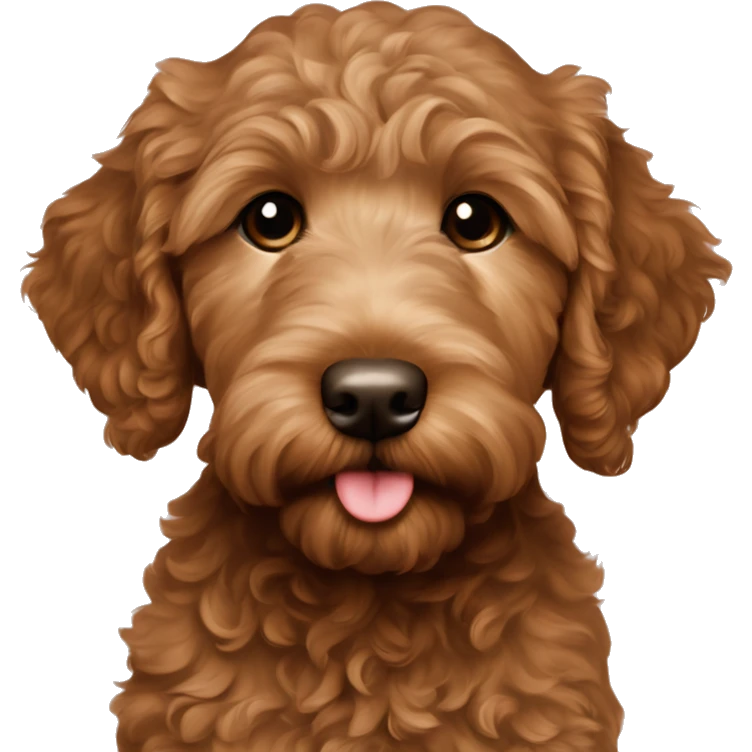 Reddisg brown goldendoodle puppy emoji