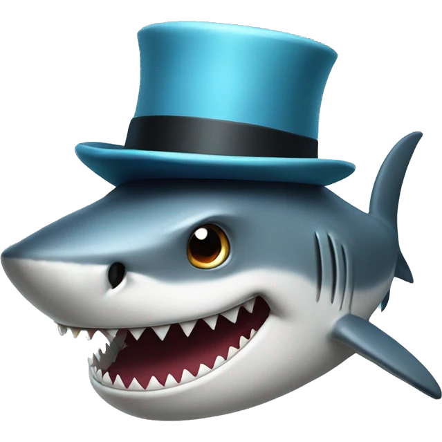 shark with tophat emoji