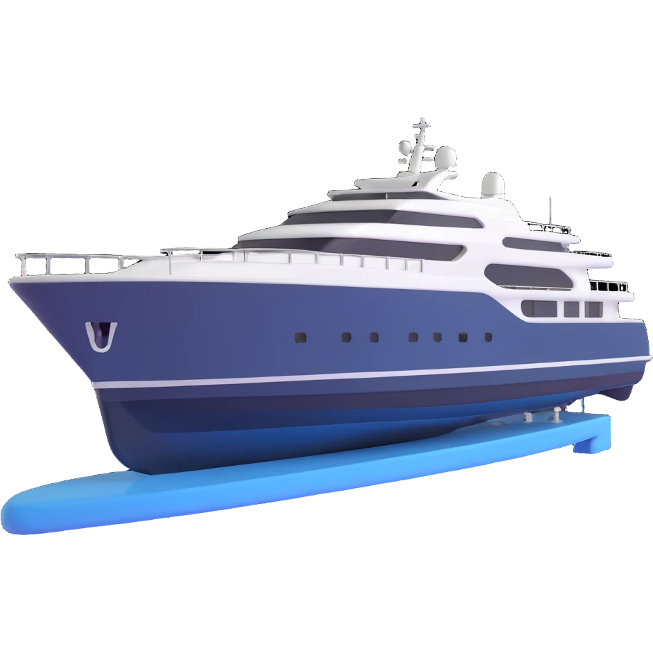 make a 70ft motor yacht facing to the right  emoji