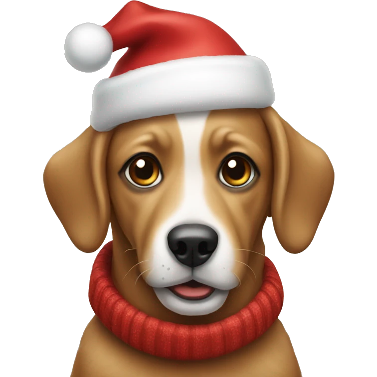 Christmas dog emoji