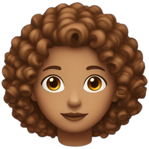 Astra, a brown girl with curly hairs emoji