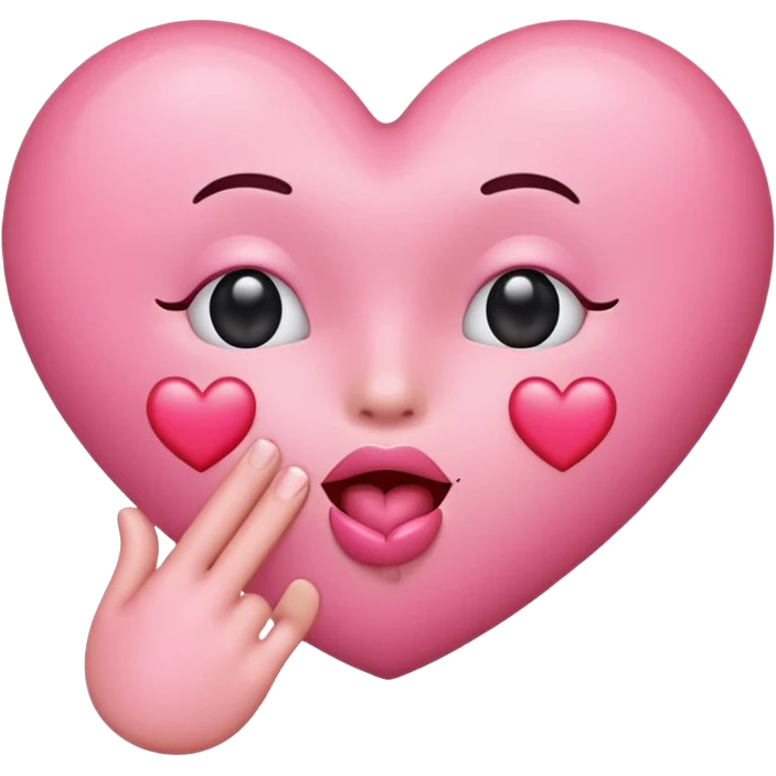 a heart emoji blowing kisses emoji