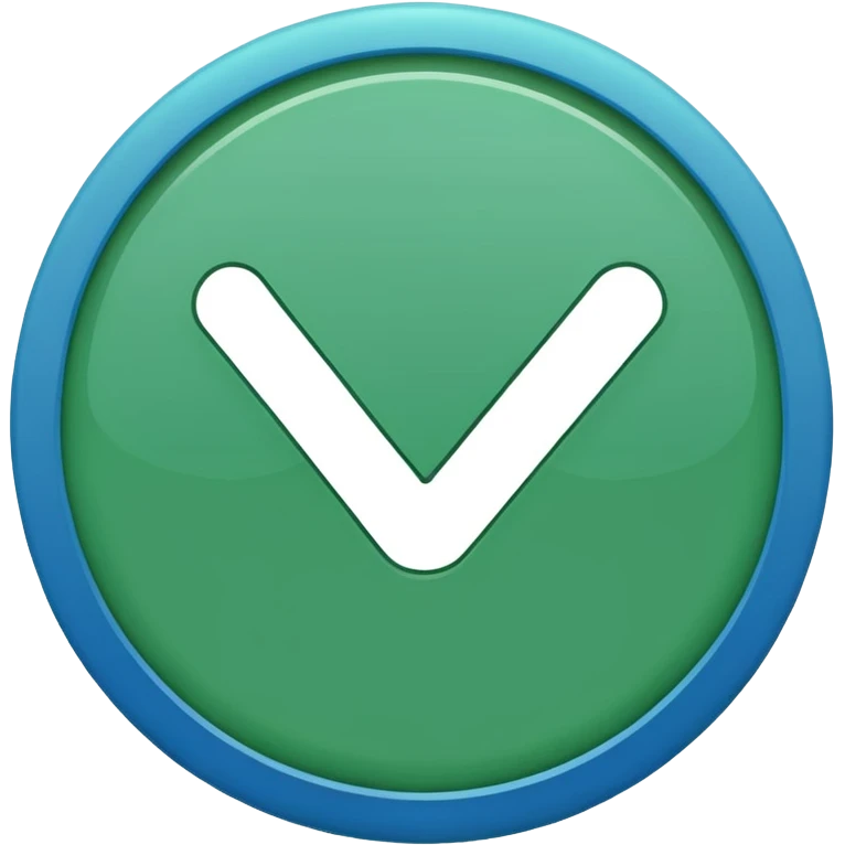 Green tick in blue colour emoji