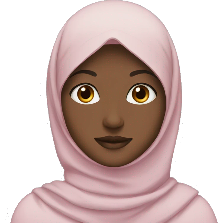 make a girl with hijab and dark brown eyes  emoji