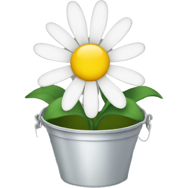 Daisy flower bucket emoji