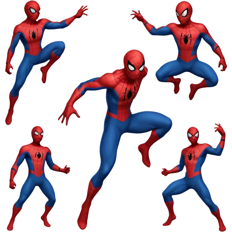 Spiderman full body all reactions emoji