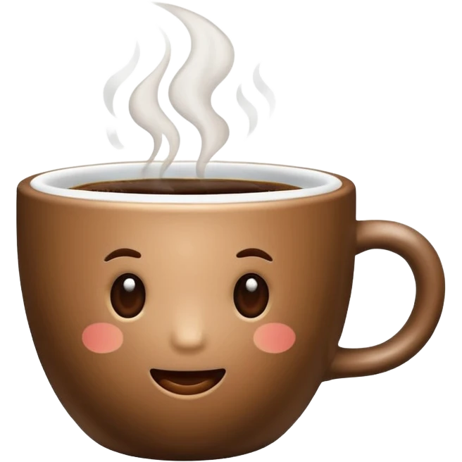 a cup of coffee in big cup emoji