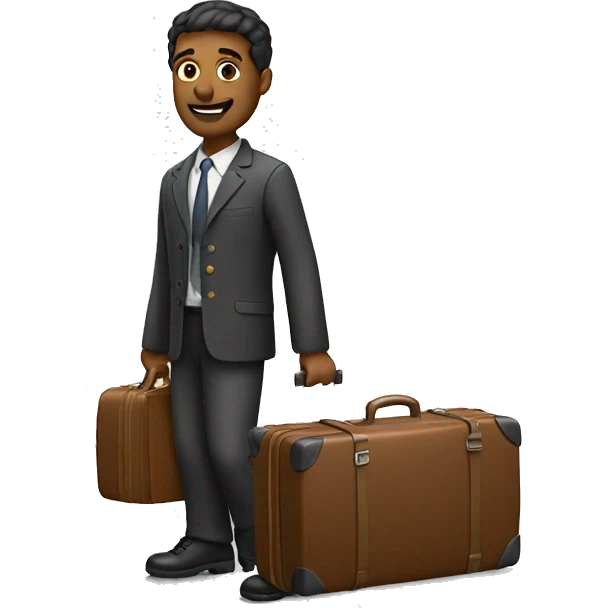  man with a suitcase emoji