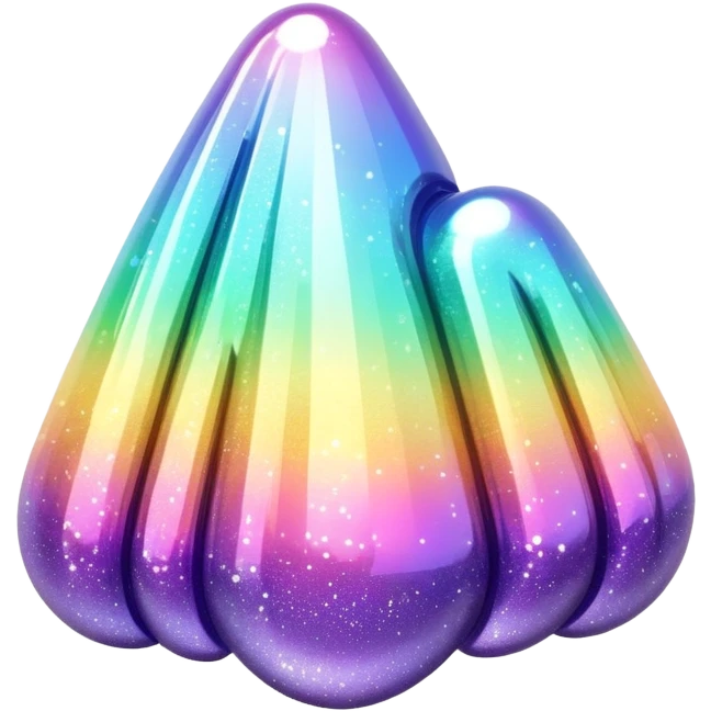 Iridescent big giant glistening glossy sparkly shiny glittery scenic deco thing emoji