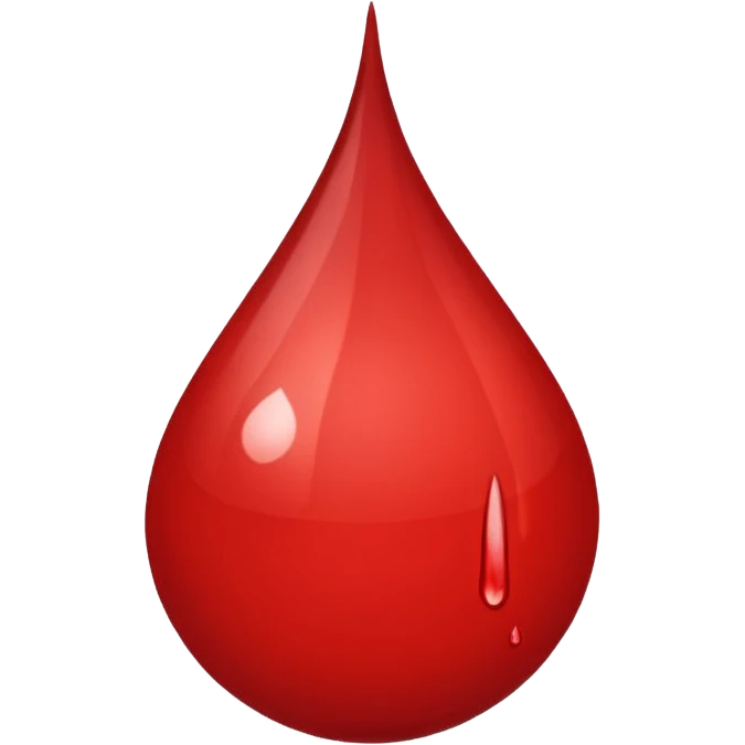 RED BLOOD SINGLE DROP emoji