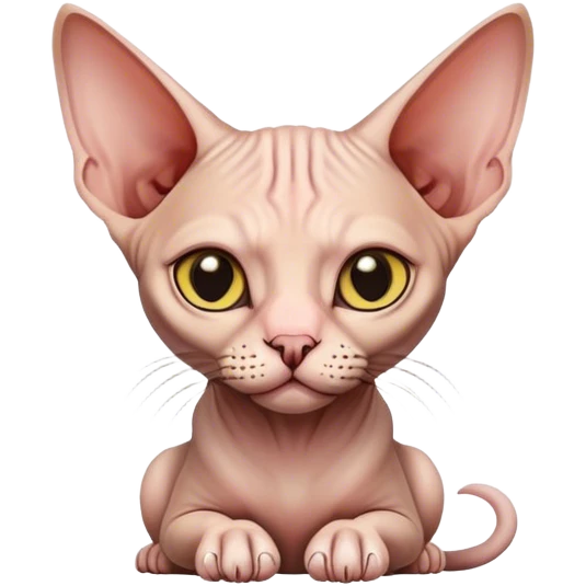Cat without fur emoji