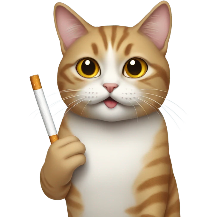 cat with cigarette  emoji