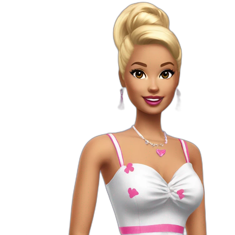 Barbie in this style : Pin-Up EA Sims videogame emoji