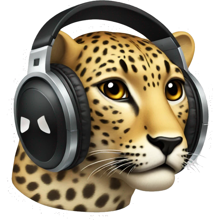 leopard headphones emoji