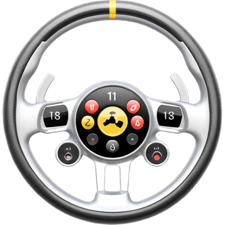 F1 steering wheel emoji