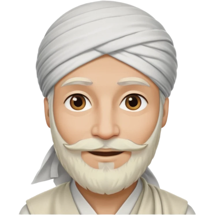mullah wise elder with a gentle smile wearing a turban emoji