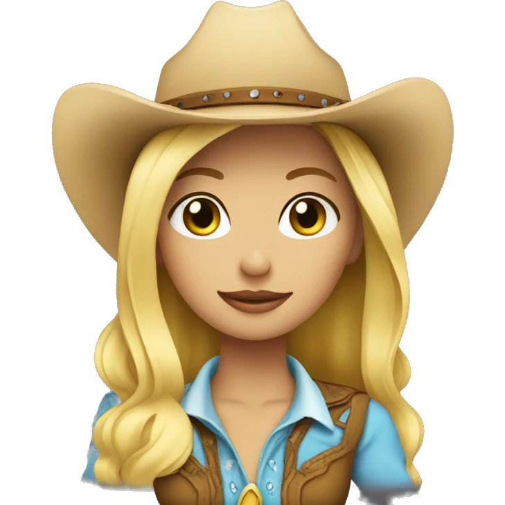 a blonde cowgirl princess  emoji