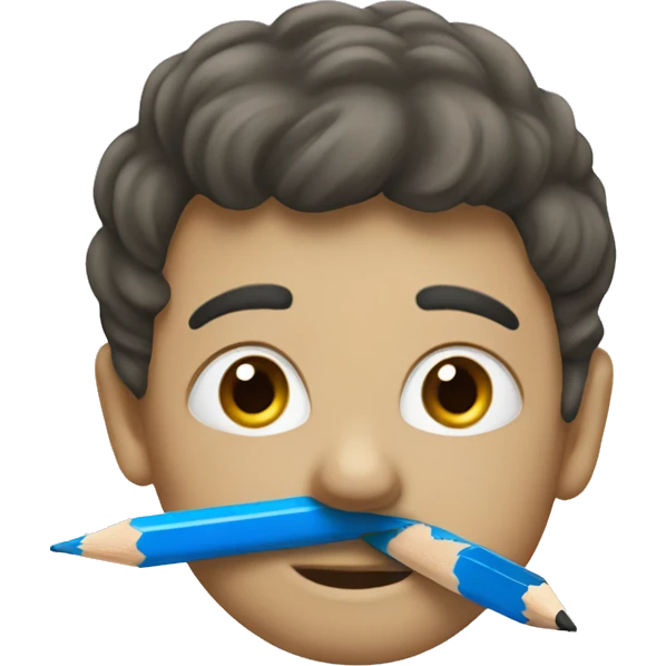 A Blue pencil  emoji