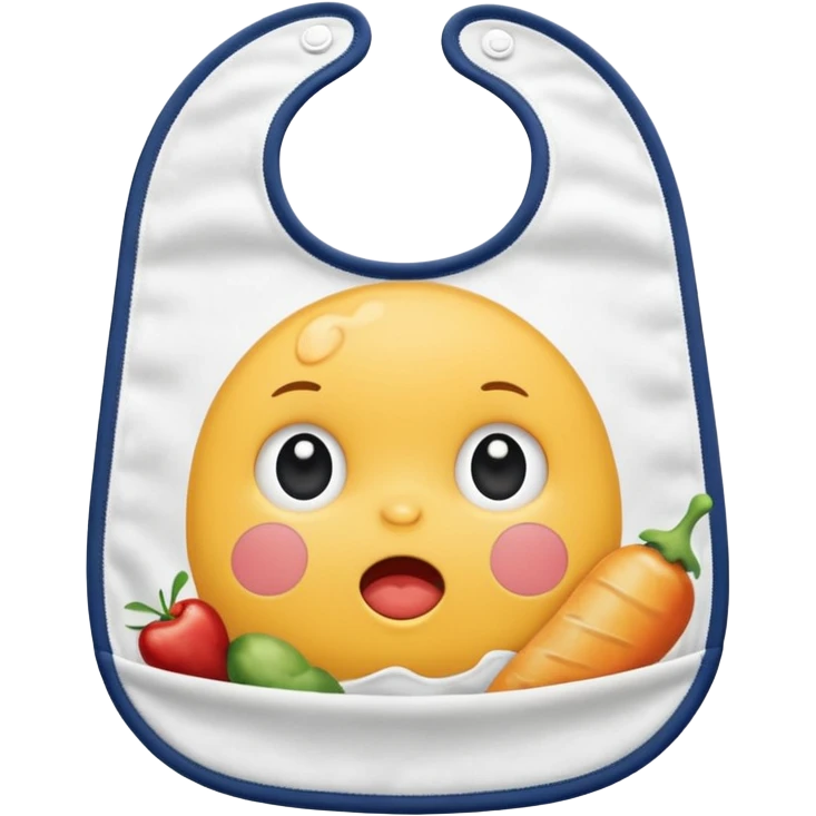 a baby bib used when eating emoji