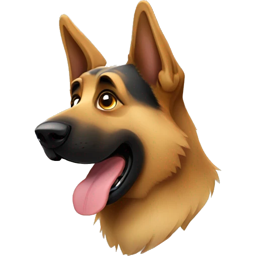 Funny german shepherd called Leo emoji