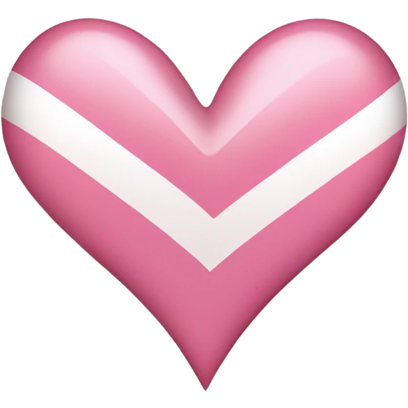 White and pink heart emoji