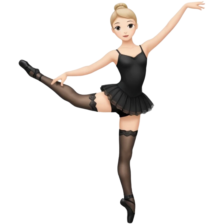 Ballet dancer in thigh highs emoji