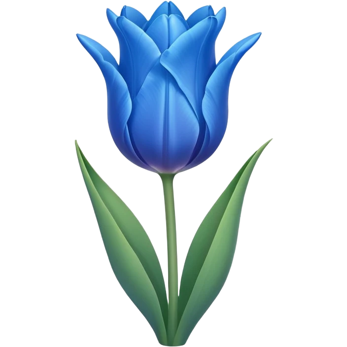 Tulip blue emoji