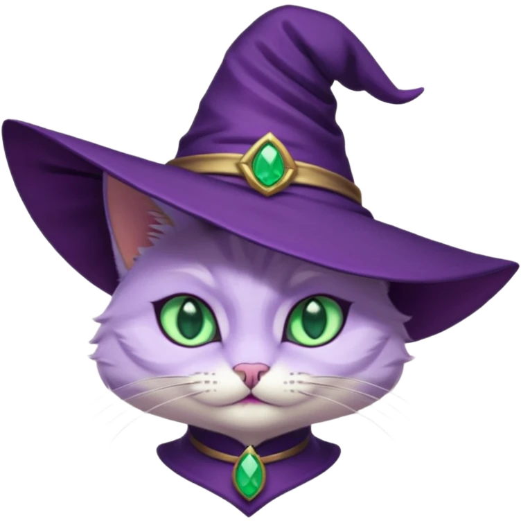 purple witch cat emoji