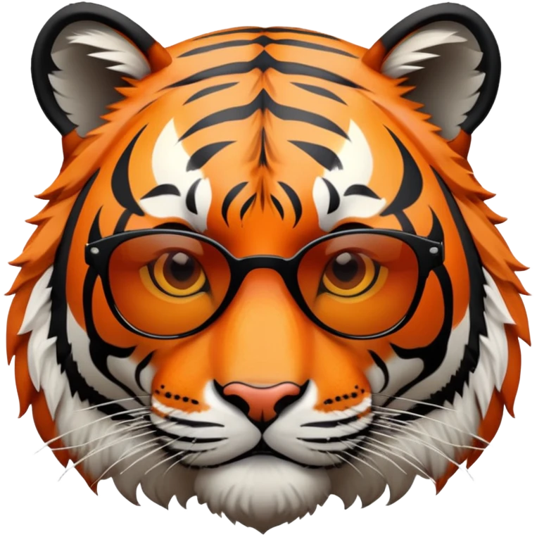 tiger head with dark sunglasses emoji
