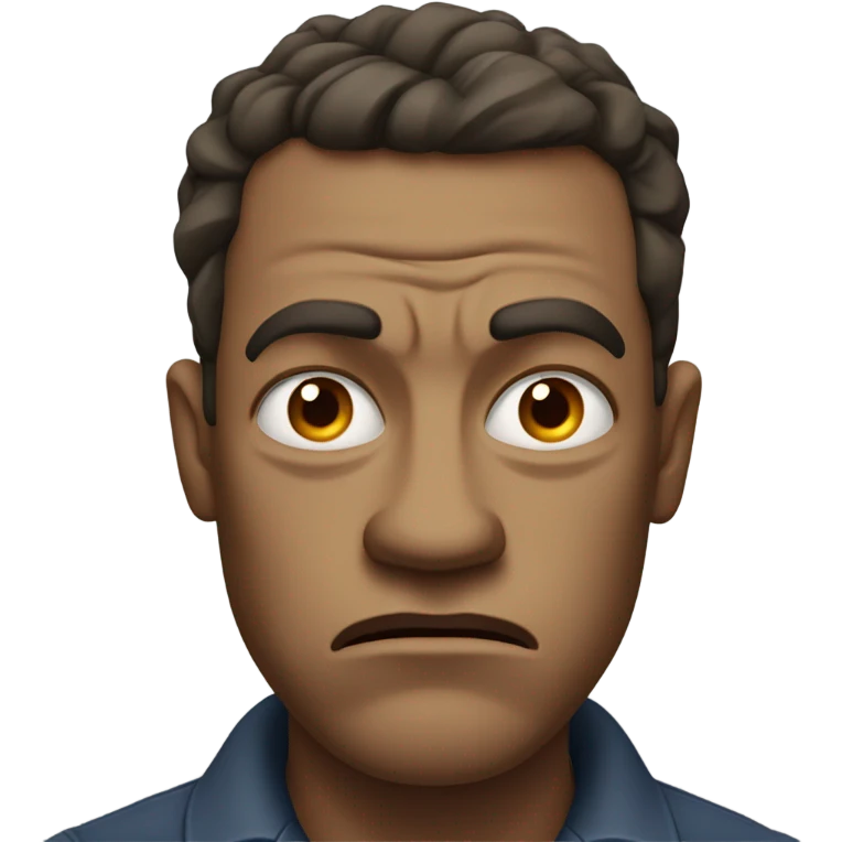 Make a guy with angry face emoji