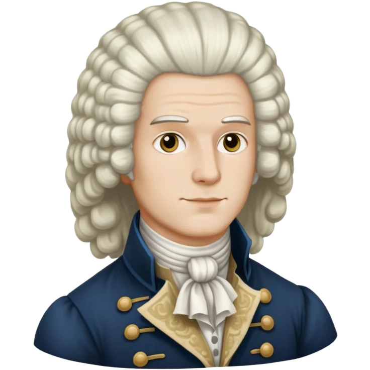 18th century colonial powdered wig emoji