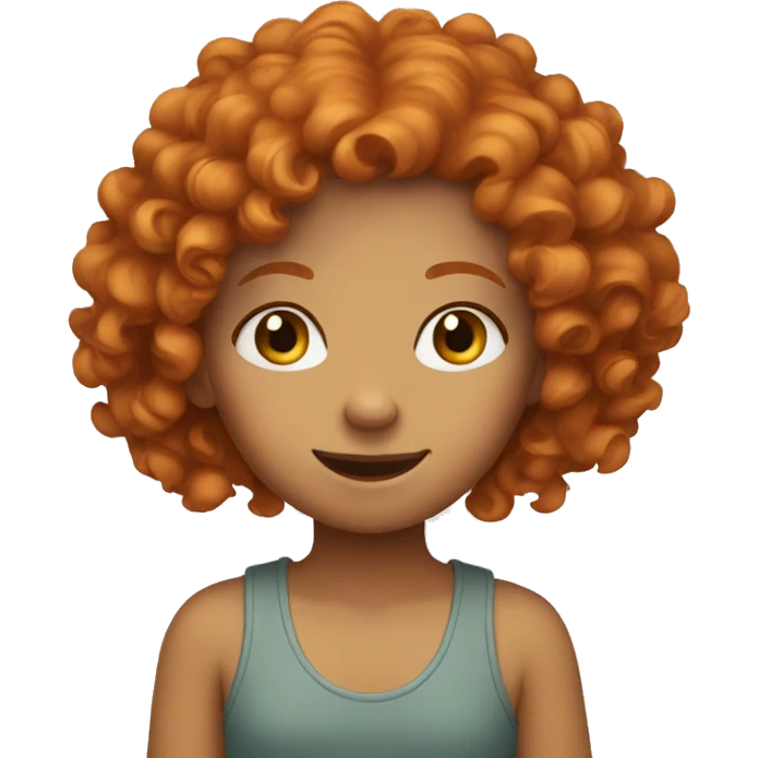 curly ginger girl emoji