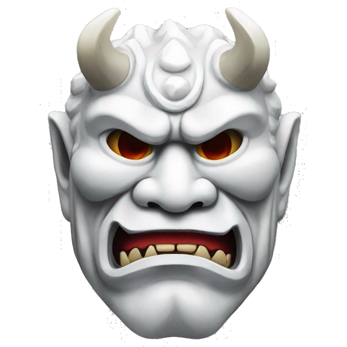 marble japanese oni mask emoji