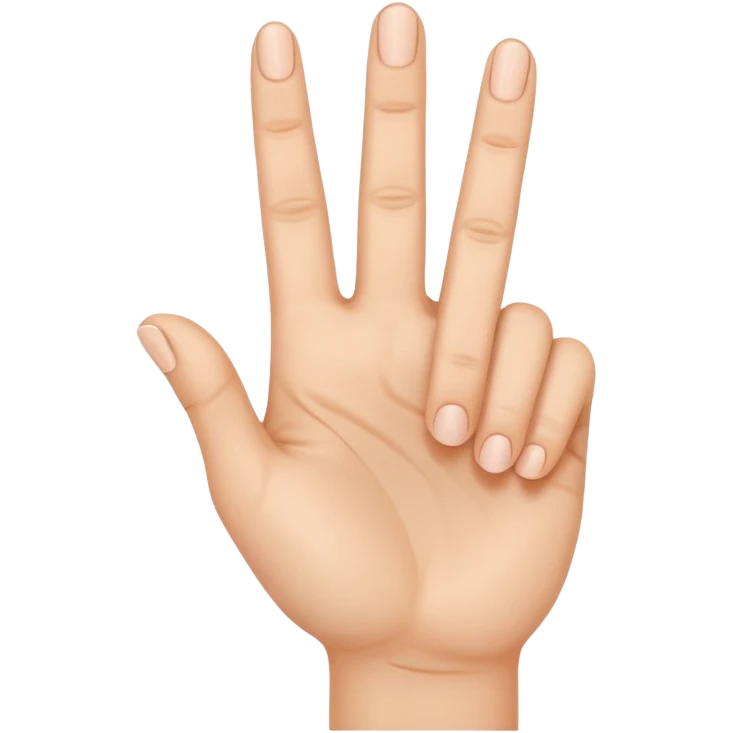 A hand that raises its  three fingers  emoji
