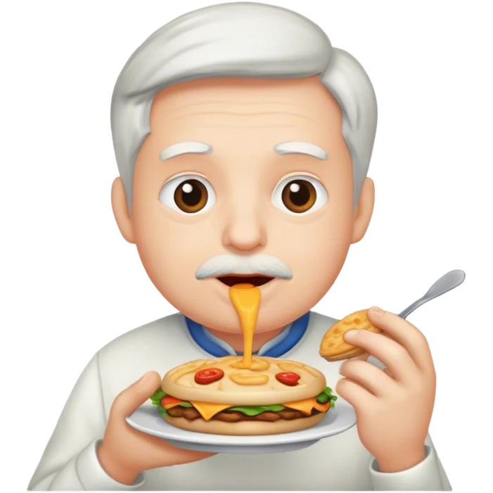 Albert eating food emoji