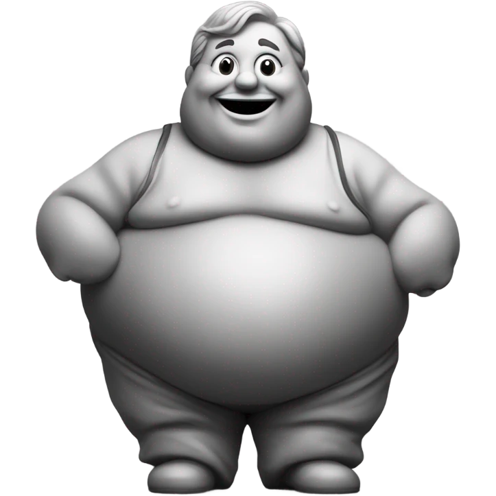 Fat guy statue emoji