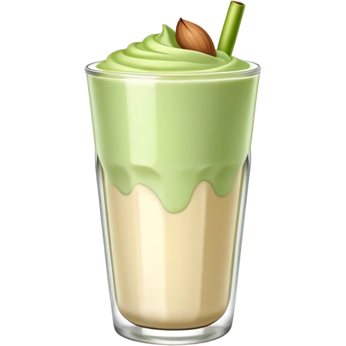 Pistachio milk tea  emoji