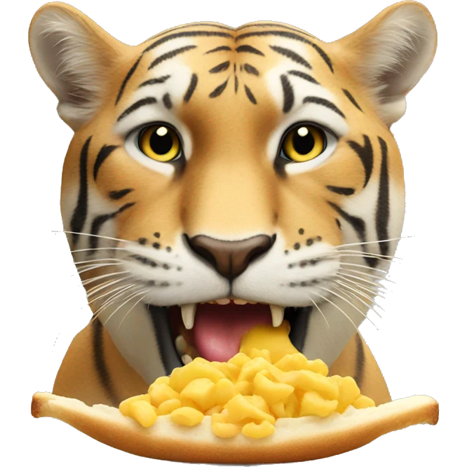 Big cat eating  emoji