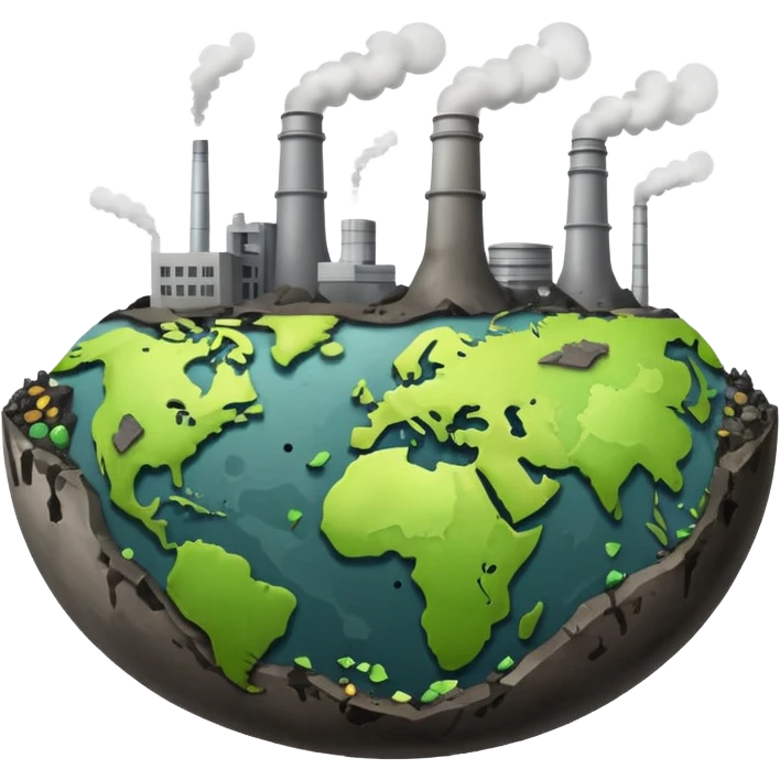 Pollution on earth and earth surface should seen more polluted   emoji