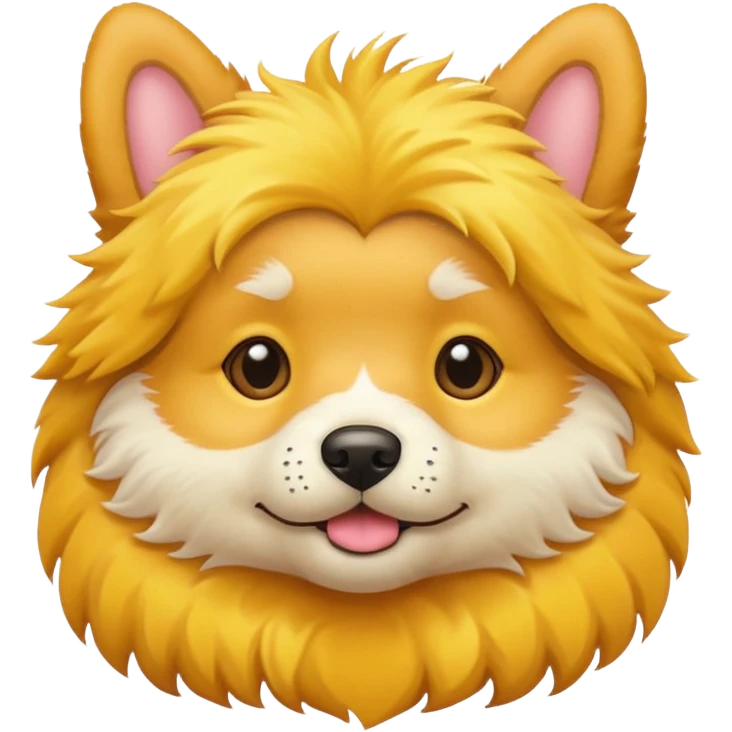 puppy dog yellow emoji