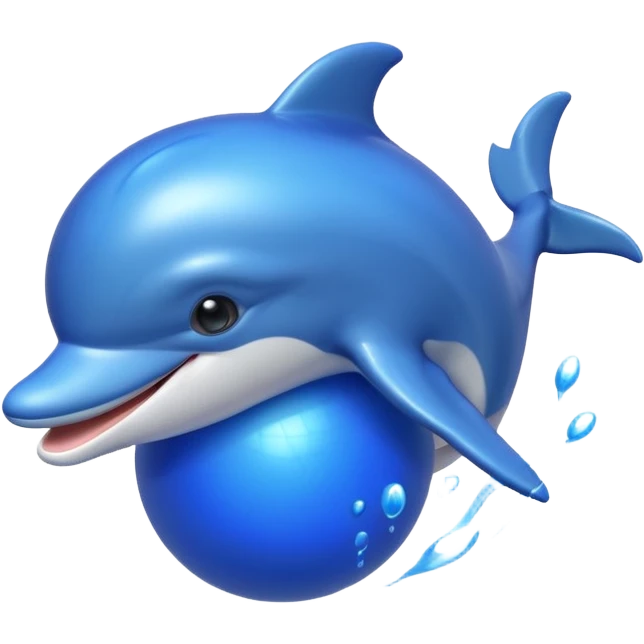 Dolphin with ball emoji