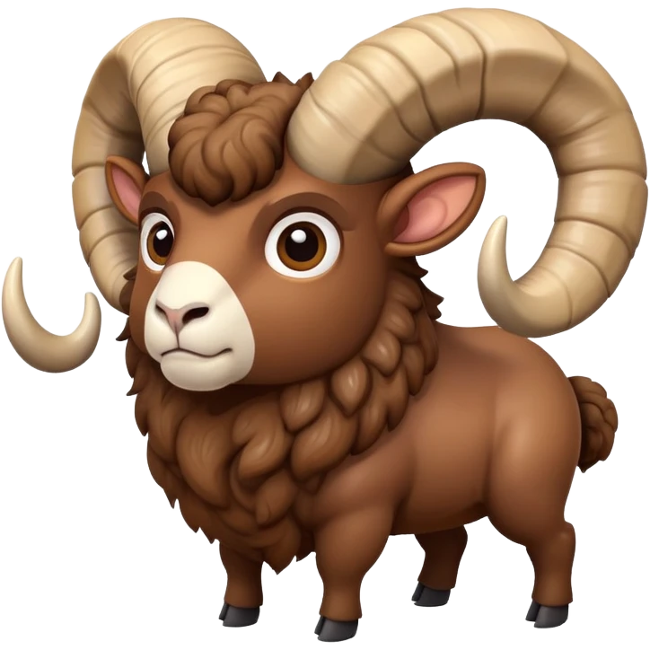a ram with huge horns emoji