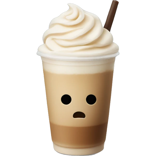 iced latte no face no cream  emoji