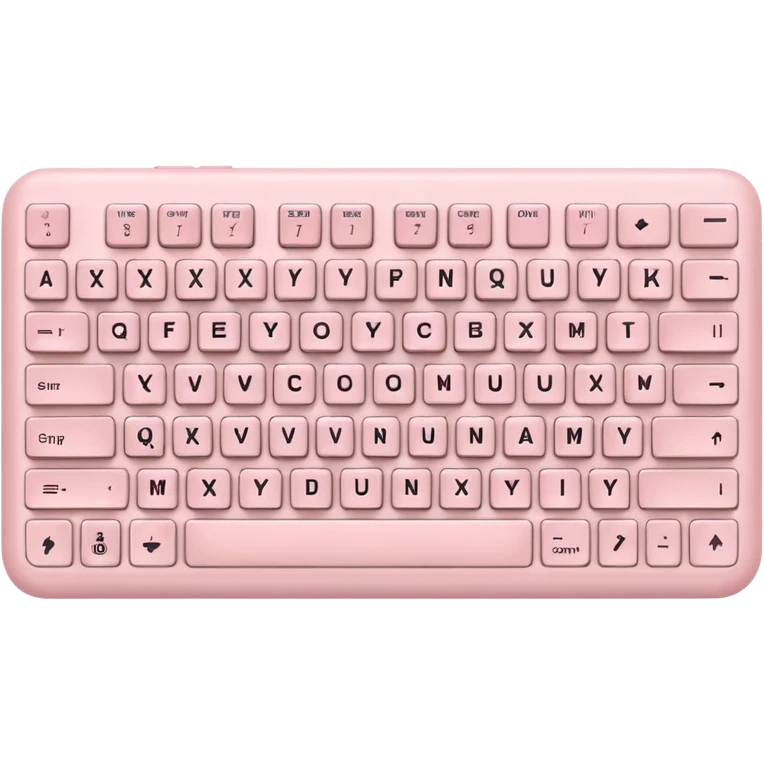 light pale pink keyboard logitec emoji