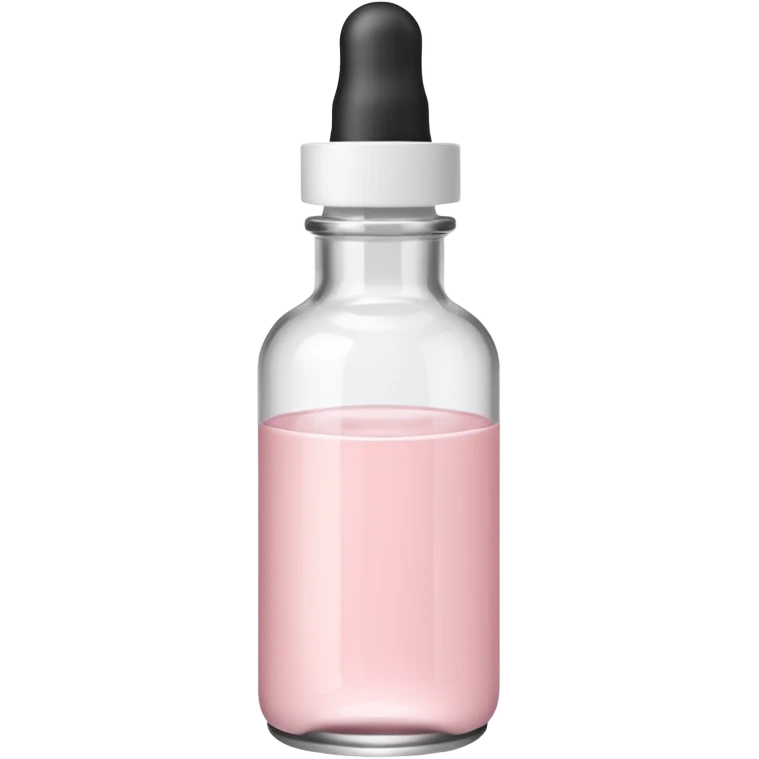Pale pink serum bottle with white top emoji